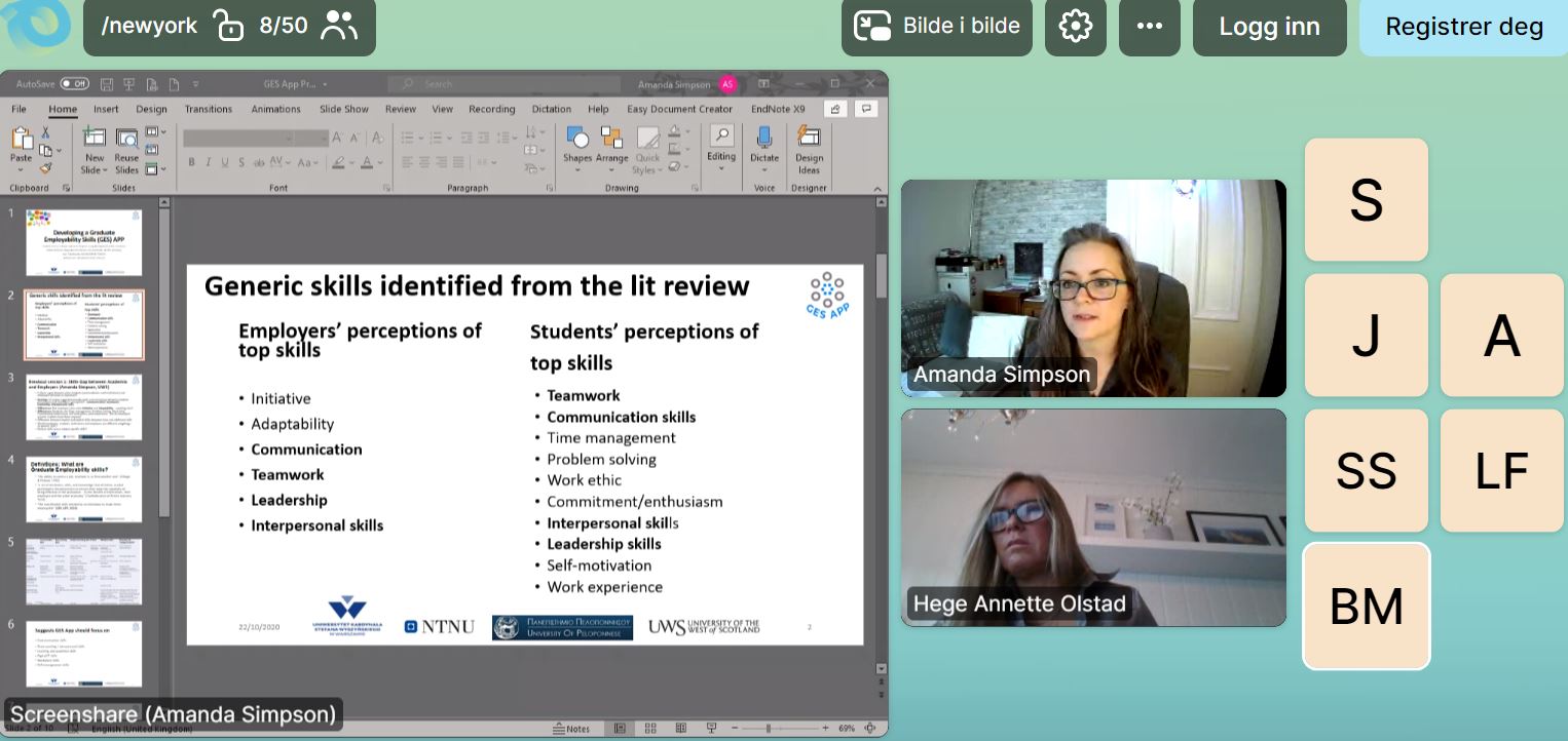 OEB participants sessions Skills gap GES & OEB